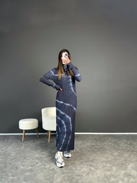 DK Mavi Eskitme Triko ElbiseGausELBİSEGU002569