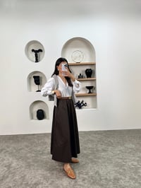 Gosa Acı Kahve Beli Lastikli Gabardin Kumaş EtekGausETEKGU008961