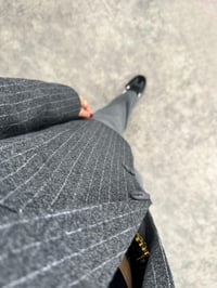 Melins Antrasit Çizgili Astarlı Sakallı Blazer CeketGausCEKETGU00903576