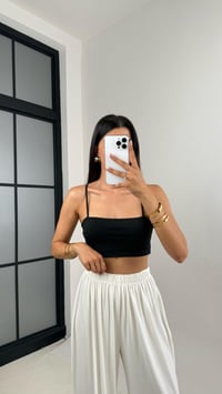 Beyaz Beli Lastikli Modal Kumaş Pantolon Gaus00668GausPANTOLONGU1002542