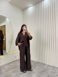 Acı Kahve ZR Model Cepli İthal Keten Takım Gaus00312GausSuitsGU1001715