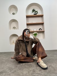 Dash Kahve Deri Şeritli Peluş Biker MontGausMONTGU00903737