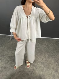 Jil Ekru Pinterest Keten İkili Takım GausTAKIMGU008133