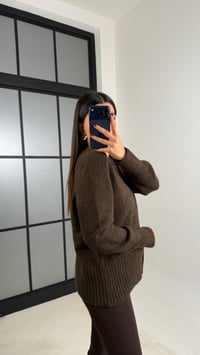 Acı Kahve Cep Detaylı Düğmeli Triko Hırka GAUS-00759GAUSHIRKAGAUS-00759