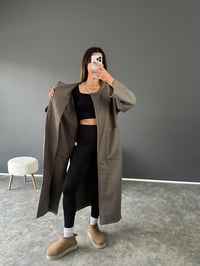 Loc Gri Yırtmaçlı Kuşaklı Kaban GausKABANGU002518