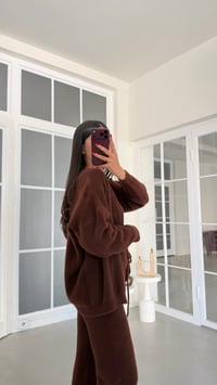 Kahve Yumuşak Dokulu Üçlü Premium Takım GAUS-02028 GAUS-02210GAUSTAKIMGAUS-02210