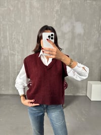 Bogi Bordo V Yaka SüveterGausTRİKOGU00903946