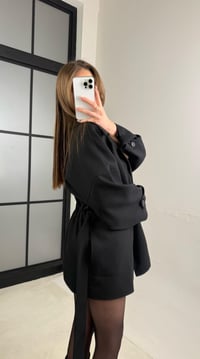 Siyah Astarlı Kuşaklı Premium Trençkot GAUS-00977GAUSTRENÇKOTGAUS-00977