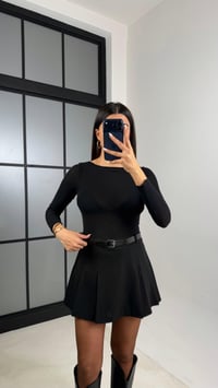 Siyah Pileli Şort Etek GAUS-00567GAUSETEKGAUS-00567