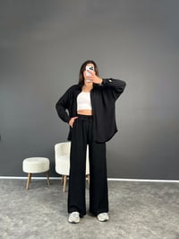 Samira Siyah Yumuşak Fitilli İkili TakımGausTAKIMGU002552