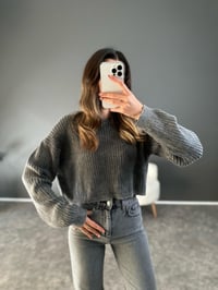 Gri Eskitme Triko KazakGausKAZAKGU002968