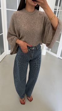 Koyu Mavi Leopar Desenli Tasarım Jean GAUS-02255GAUSDENİM PANTOLONGAUS-02255
