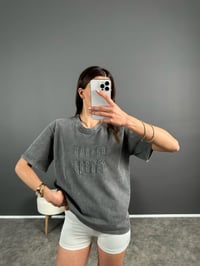 M Baskılı Eskitme TshirtGausTSHIRTGU007943