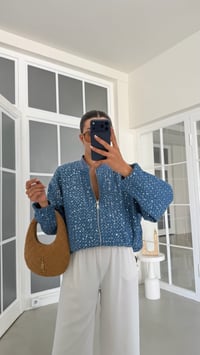 Koyu Mavi Astarlı Payetli Tasarım Ceket GAUS-02164GAUSJacketsGAUS-02164