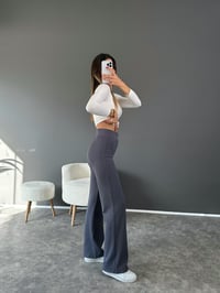 Aris Füme Şardonlu Fitilli PantolonGausPANTOLONGU002548