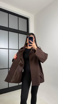 Acı Kahve Astarlı Kuşaklı Apolet Detaylı Trençkot GAUS-00978GAUSTRENÇKOTGAUS-00978