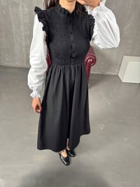 Graso Siyah Gömlek Kol Önü Düğmeli Poplin ElbiseGausELBİSEGU00904241