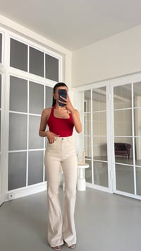 Krem İspanyol Paça Likralı Jean GAUS-01301GAUSDENİM PANTOLONGAUS-01301