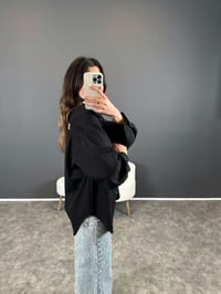 Siyah Ön ve Arka Yazı Baskılı GömlekGausGÖMLEKGU004440