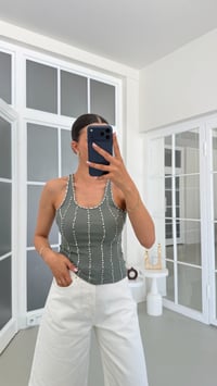 Yeşil ZR Model Taşlı Zımbalı Atlet GAUS-01747GAUSAtletGAUS-01747