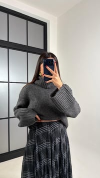 Antrasit Balıkçı Yaka Örgü Kazak GAUS-00726GAUSKAZAKGAUS-00726