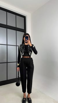 Siyah Kemerli ZR Model Pantolon GAUS-00816GAUSPANTOLONGAUS-00816