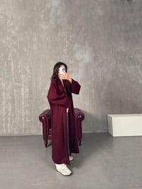 Nivera Bordo Oversize Premium Uzun HırkaGausHIRKAGU00904277