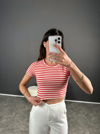 Oys Kırmızı Çizgili Corp TshirtGausTSHIRTGU004532