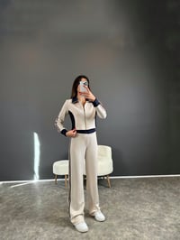 Motta Krem Model Şeritli İkili TakımGausTAKIMGU004255