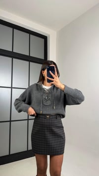 Antrasit Pötikare Desenli Kemerli Etek GAUS-00902GAUSETEKGAUS-00902