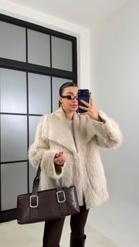 Taş Çift Taraflı Tasarım Kürk Mont GAUS-00691GAUSMONTGAUS-00691