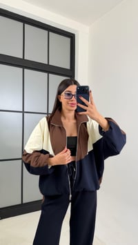 Lacivert ŞERİT DETAYLI PARAŞÜT KUMAŞ HIRKA PANTALON TAKIM GAUS-00677GAUSSuitsGAUS-00677