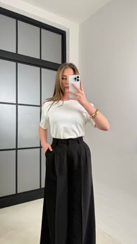 Siyah Cep Detaylı Tencel Pantolon GAUS-00992GAUSPantsGAUS-00992