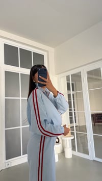 Mavi TWST Model Şerit Detaylı Hırka Beli Lastikli Eşofman Takım GAUS-02079GAUSTAKIMGAUS-02079