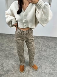 Erva Leopar Desenli Denim PantolonGausPANTOLONGU00903578