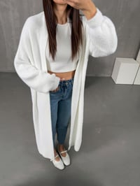 Lizya Beyaz Sakallı Yumuşak Triko HırkaGausHIRKAGU100327