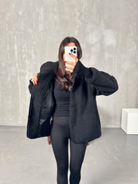 Robert Siyah Astarlı Peluş Orta Boy CeketGausKABANGU00903956