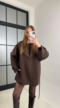 Acı Kahve Astarlı Kuşaklı Premium Trençkot GAUS-00977GAUSTRENÇKOTGAUS-00977