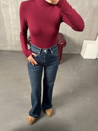 Chest Koyu Mavi Paça Detaylı Wide Leg JeanGausDENİM PANTOLONGU00904425