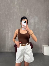 Kahve Askılı Crop Gaus00220GausCROPGU1001508