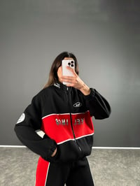 Carter Kırmızı Blok Renkli Fermuarlı Sweatshirt İkili Takım GausTAKIMGU004108