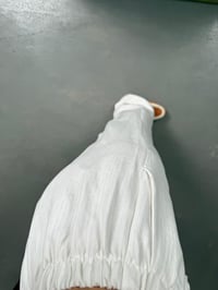 Gage Beyaz Çizgili Tensel PantolonGausPANTOLONGU100429