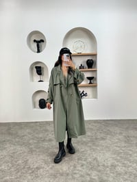 Wendy Haki Kemerli Astarsız Muadil TrençkotGausKABANGU008968