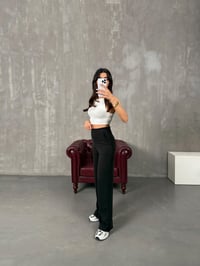 Rafel Siyah Oys Model Rahat PantolonGausPANTOLONGU100286