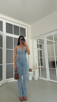 Mavi Likralı Premium Denim Tulum GAUS-01792GAUSJumpsuitsGAUS-01792