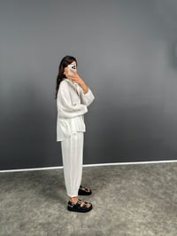 PRY Beyaz Premium Tensel Pantolon Gömlek Takım GausTAKIMGU008508