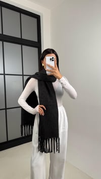 Füme Saçaklı Atkı GAUS-00124GAUSÜST GİYİMGAUS-00124