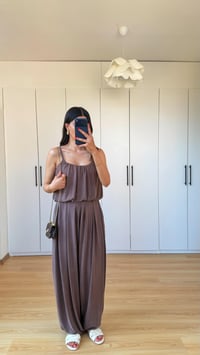 Kahve OYS Model Crop Üst Pantolon İkili Modal Kumaş Takım GAUS-01602GAUSTAKIMGAUS-01602