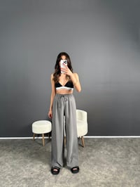 Raisa Gri Basic Beli Lastikli PantolonGausPANTOLONGU007099