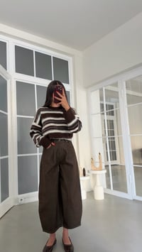 Kahve Beli Lastikli Baggy Jean GAUS-02356GAUSDENİM PANTOLONGAUS-02356